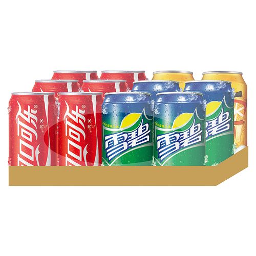 可口可乐汽水碳酸饮料330ml罐装多包装组合搭配 混合装330ml*12