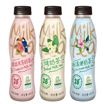 第28街 冰淇淋 烤奶茶 提拉米苏奶茶饮料 485g*6瓶 茶饮料 混搭组合装